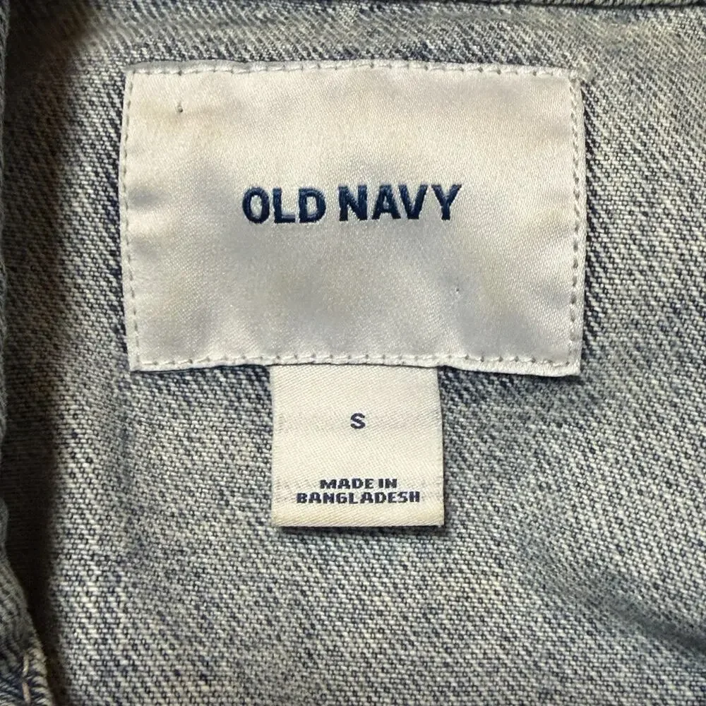 Disney Denim Patches Handmade Jean Jacket Old Navy Size S